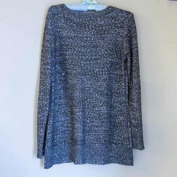 SWEATER GREY METALLIC SIZE L - Picture 2 of 2